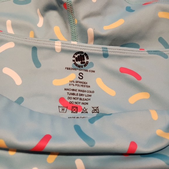 Feed Me Fight Me Blue sprinkle shorts - Picture 5 of 5